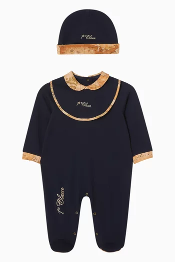 Geo Classic Sleepsuit Set in Cotton