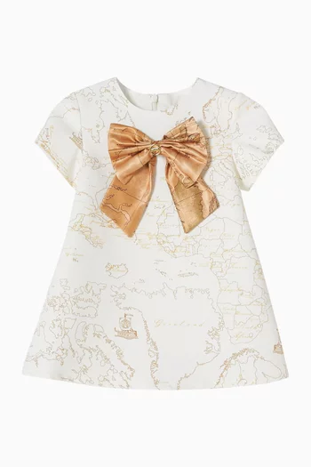 Geo-print Bow Dress
