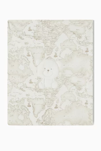 Teddy Geo Map Blanket