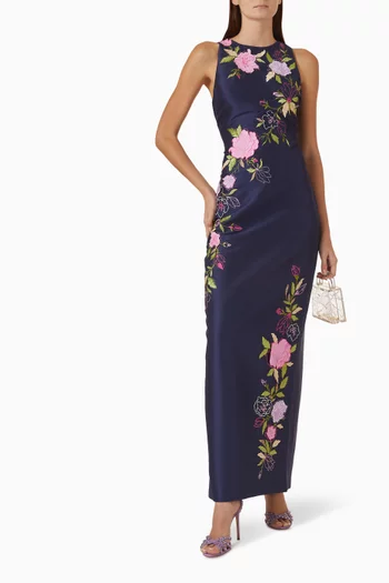 Floral Embroidered Gown