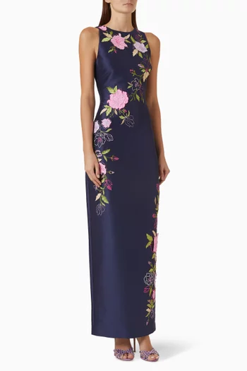 Floral Embroidered Gown