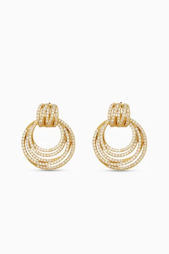 Mariela Layered Dangle Hoop Earrings in Gold-plated Brass