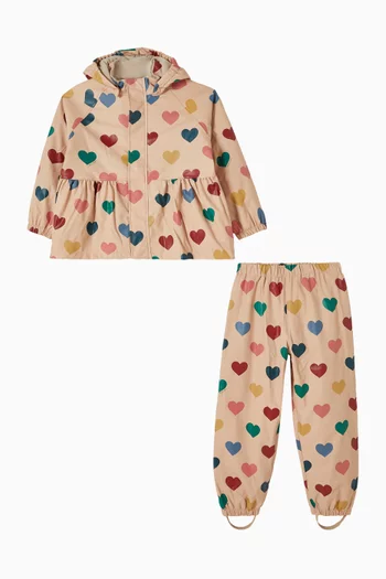 Palme Heart-print Rainy Set