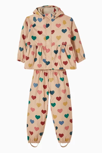 Palme Heart-print Rainy Set