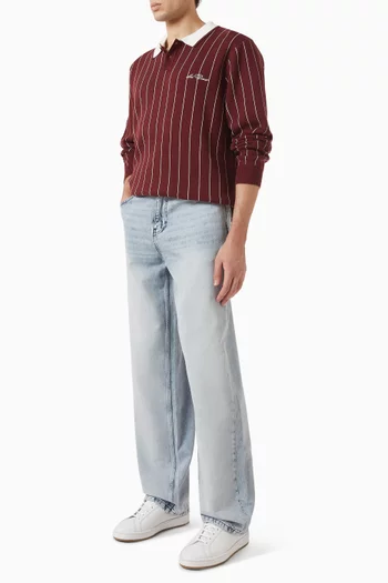 Roi Straight-leg Bleached Jeans in Denim