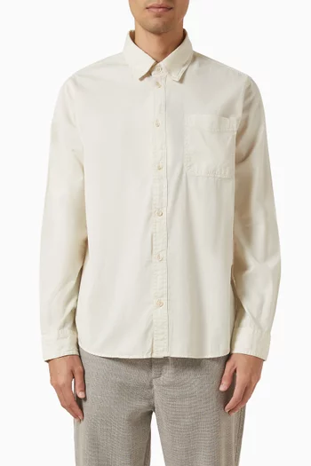 Garment-dyed Shirt in Cotton