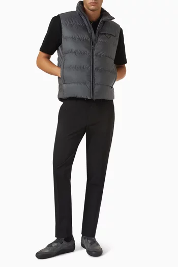 Down Vest in Re-Nylon