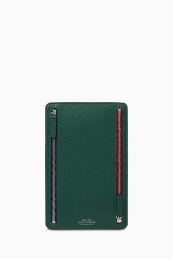 Multi-Zip Case in Calf Leather