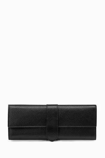 Small Jewellery Roll in Calf Leather
