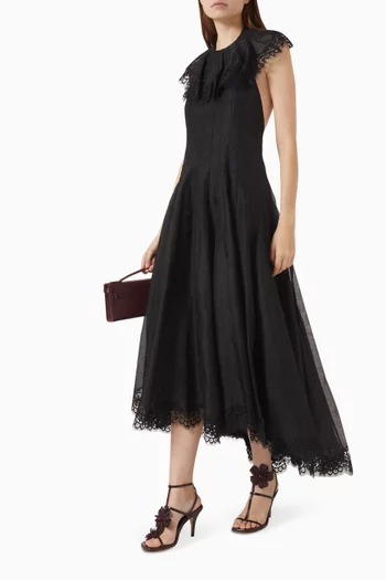 Ascent Flutter Gown in Linen Blend