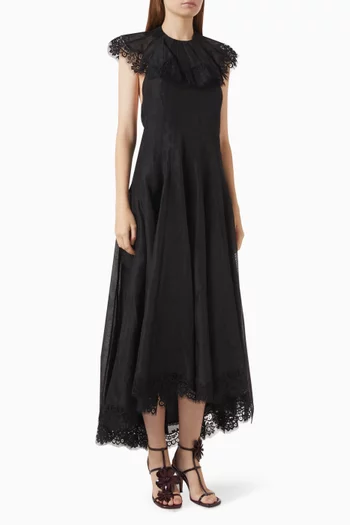 Ascent Flutter Gown in Linen Blend