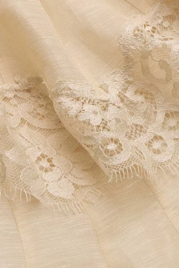 Ascent Flutter Top in Linen Blend