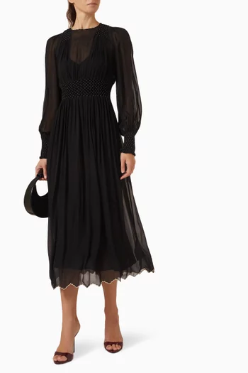 Ascent Smocked Dress in Viscose