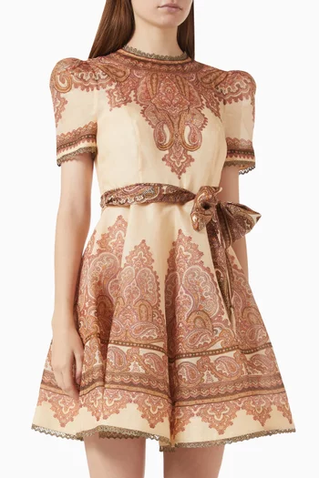 Ascent Picnic Mini Dress in Linen Blend