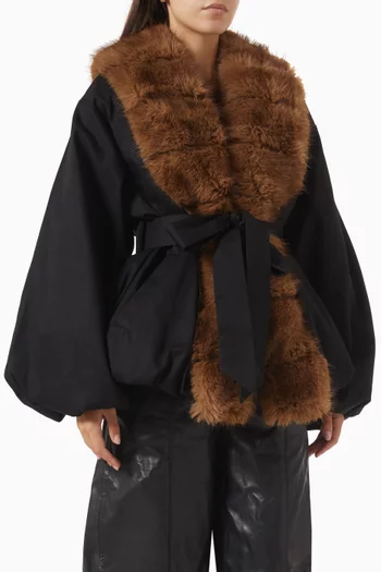 Faux-fur Collar Jacket
