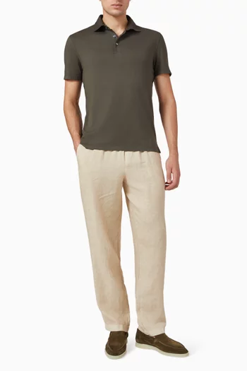 Polo Shirt in Jersey Cotton Flex