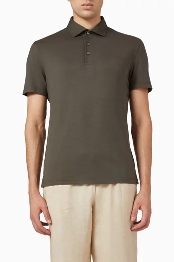 Polo Shirt in Jersey Cotton Flex