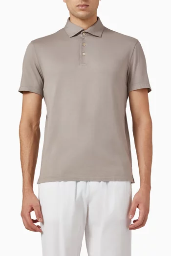 Polo Shirt in Jersey Cotton Flex