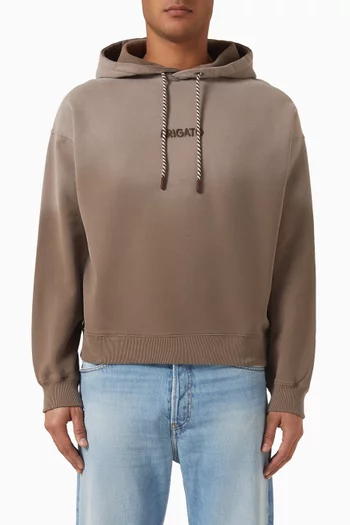 Gens Washed Hoodie in Cotton Fleece