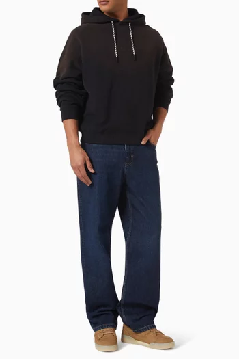Gens Washed Hoodie in Cotton Fleece