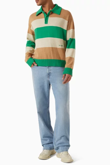 Marine Polo Sweater in Cotton-blend