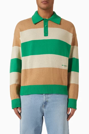 Marine Polo Sweater in Cotton-blend