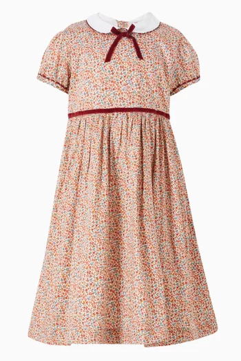 Melina Floral-printed Dress in Cotton