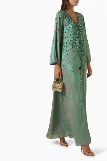 Embellished Dress in Crepe