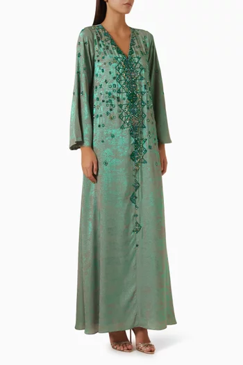 Embellished Dress in Crepe