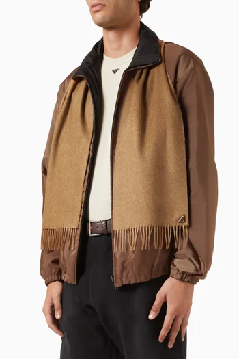 Fringed Scarf in Silk-cashmere
