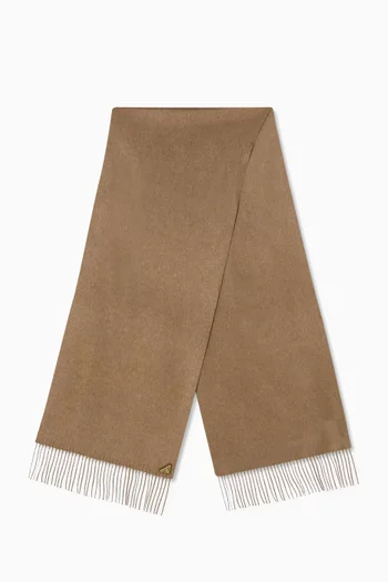 Fringed Scarf in Silk-cashmere