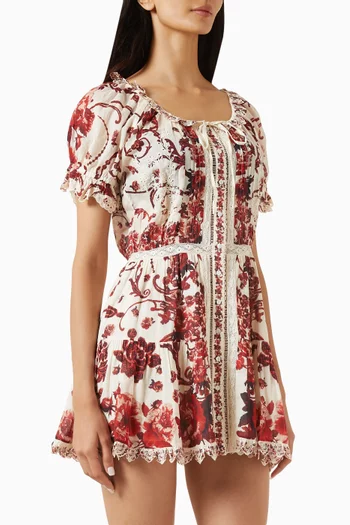 McLaine Mini Dress in Cotton Voile