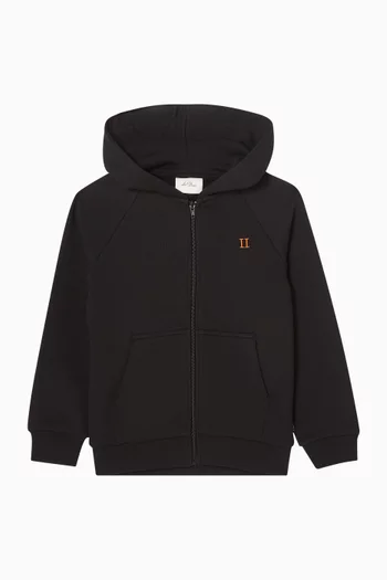 Core Contrast Zipper Hoodie in Organic Cotton