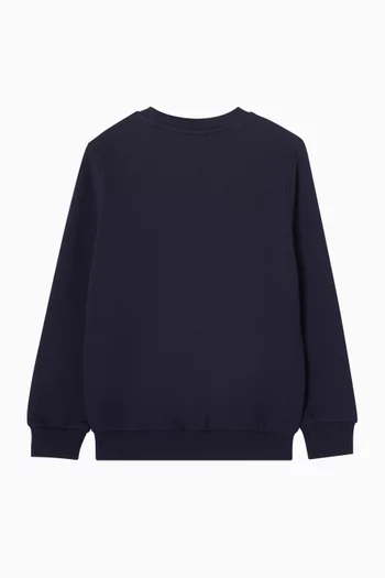Logo Sweatshirt in Brushed Terry Fabric