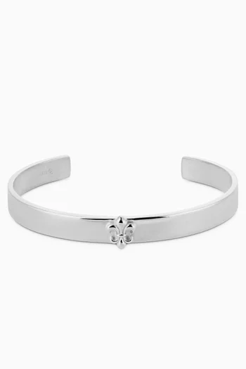 Fleur De Lis Cuff in Sterling Silver
