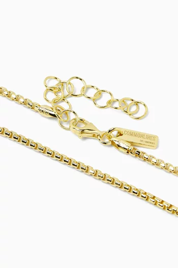 Box Bracelet in 14kt Gold-plated Sterling Silver