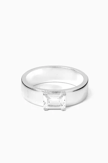 Solitare Ring in Sterling Silver