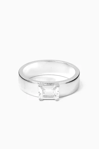Solitare Ring in Sterling Silver