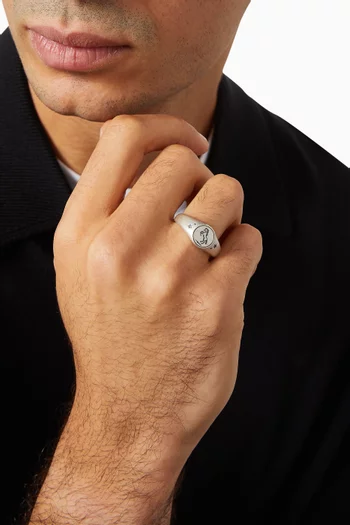 Midnight Stallion Ring in Sterling Silver