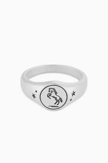 Midnight Stallion Ring in Sterling Silver
