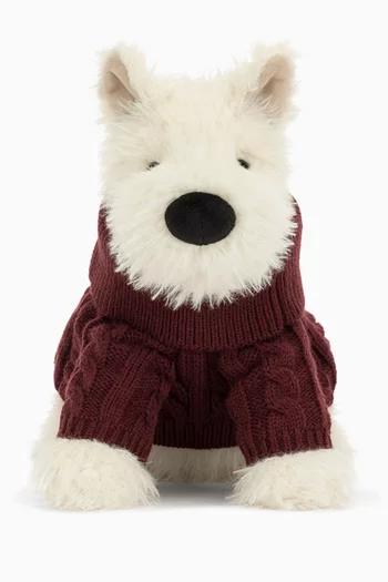 Munro Scottie Dog Winter Sweater Plush Toy