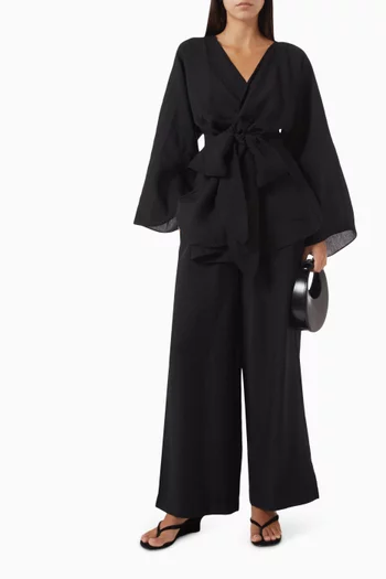 Elan Wrap Top in Lyocell Blend
