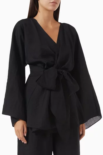 Elan Wrap Top in Lyocell Blend