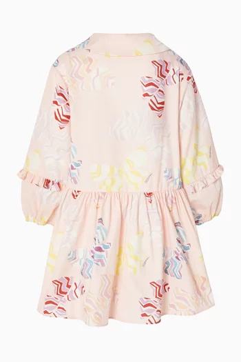 Butterfly-print Midi Dress