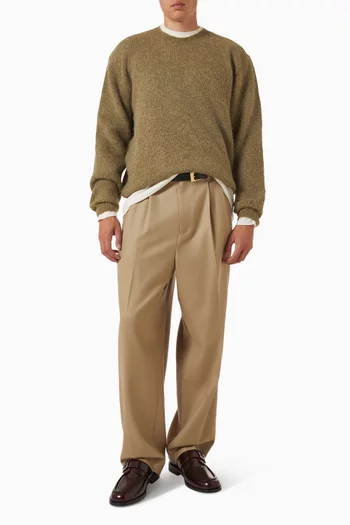 Textured Crewneck Sweater in Alpaca-blend