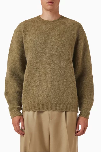 Textured Crewneck Sweater in Alpaca-blend