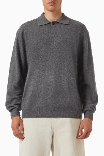 Polo Sweater in Cashmere-blend