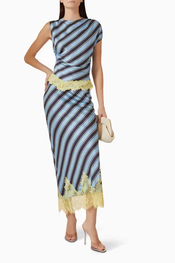Stripe Maeva Skirt in Viscose