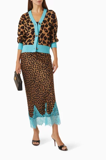 Hannah Leopard Cardigan in Knit