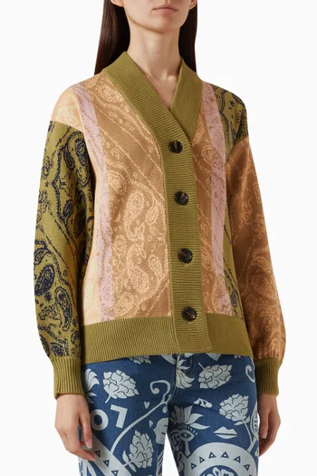 Astrid Jacquard Cardigan in Knit